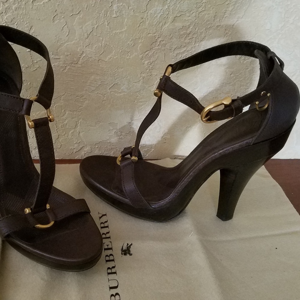 Burberry high heel strappy sandals